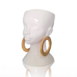 Vase, Gold Earrings
