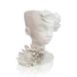 Vase, White Protea