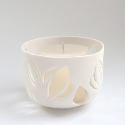 Candle holder_White porcelain